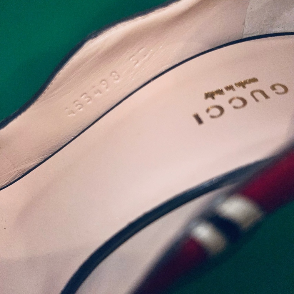 📍NEW Gucci Yoko KingSnake Leather Pumps - Picture 4 of 7